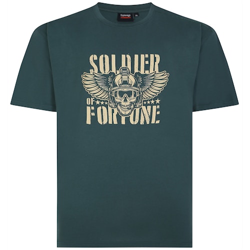 Espionage Signature Soldier Print T-Shirt Dark Green